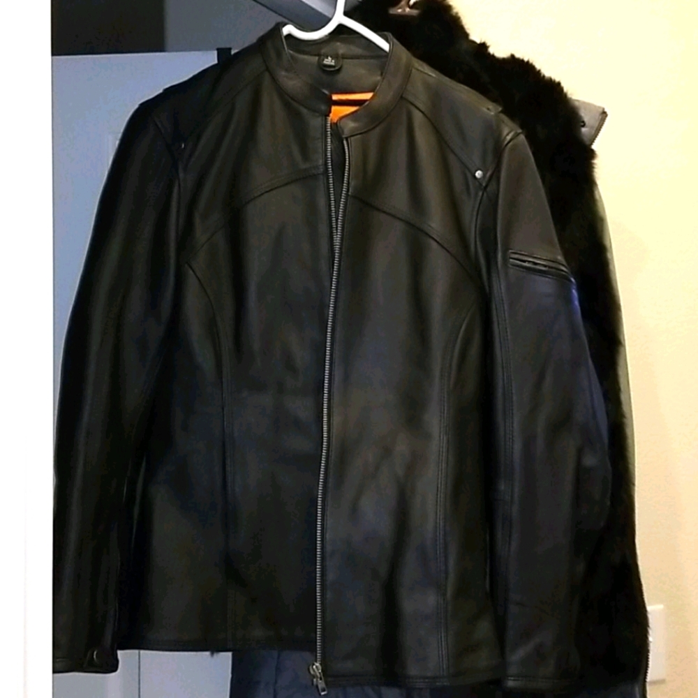 Heavy REAL LEATHER Riding jacket L